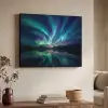 Noorderlicht - Kleurrijk - Bergmeer Textielframe - compleet frame klein -sfeer3