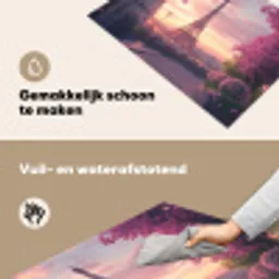 Eiffeltoren - Parijs - Roze Inductie beschemer met haakjes klein -ky-schoon-nl