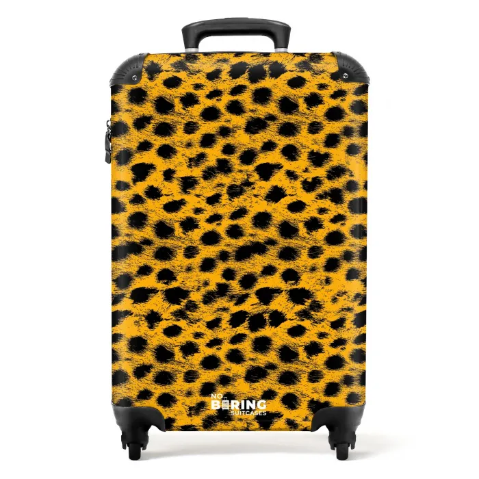 Goudgele panterprint NBS - Handbagage koffer - Kinderen Unisex middel -productfoto_recht