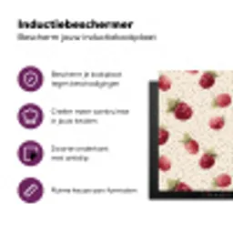 Framboos - Stippen - Rood Inductie beschermer vinyl 3mm klein 276 -zzzzzzz-cc-usp