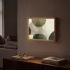 Vlakken - Abstract - Beige - Cirkels Light Box met batterij (Wandlamp) middel -sfeer1
