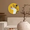 Cheetah - Illustratie - Geel Wandcirkel plexiglas klein -sfeer1