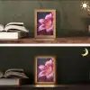 Roze - lelie - Dauwdruppels Light Box met kabel (Tafellamp) klein -sfeer3