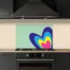 Hartjes - Kleurrijk - Valentijn keuken achterwand spatscherm klein -sfeer1