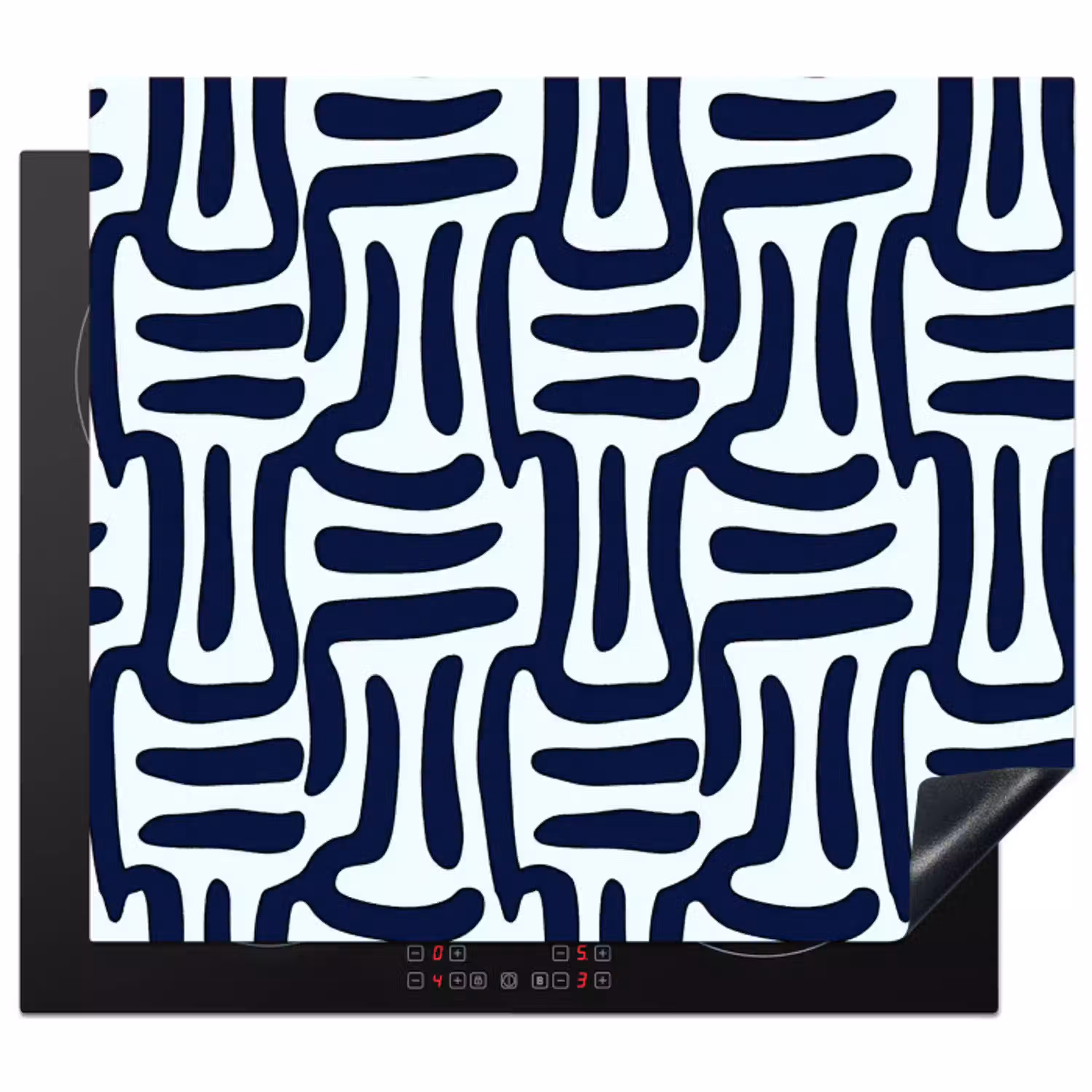 Abstract - Modern - Blauw Inductie beschermer vinyl 3mm middel 274 -3d