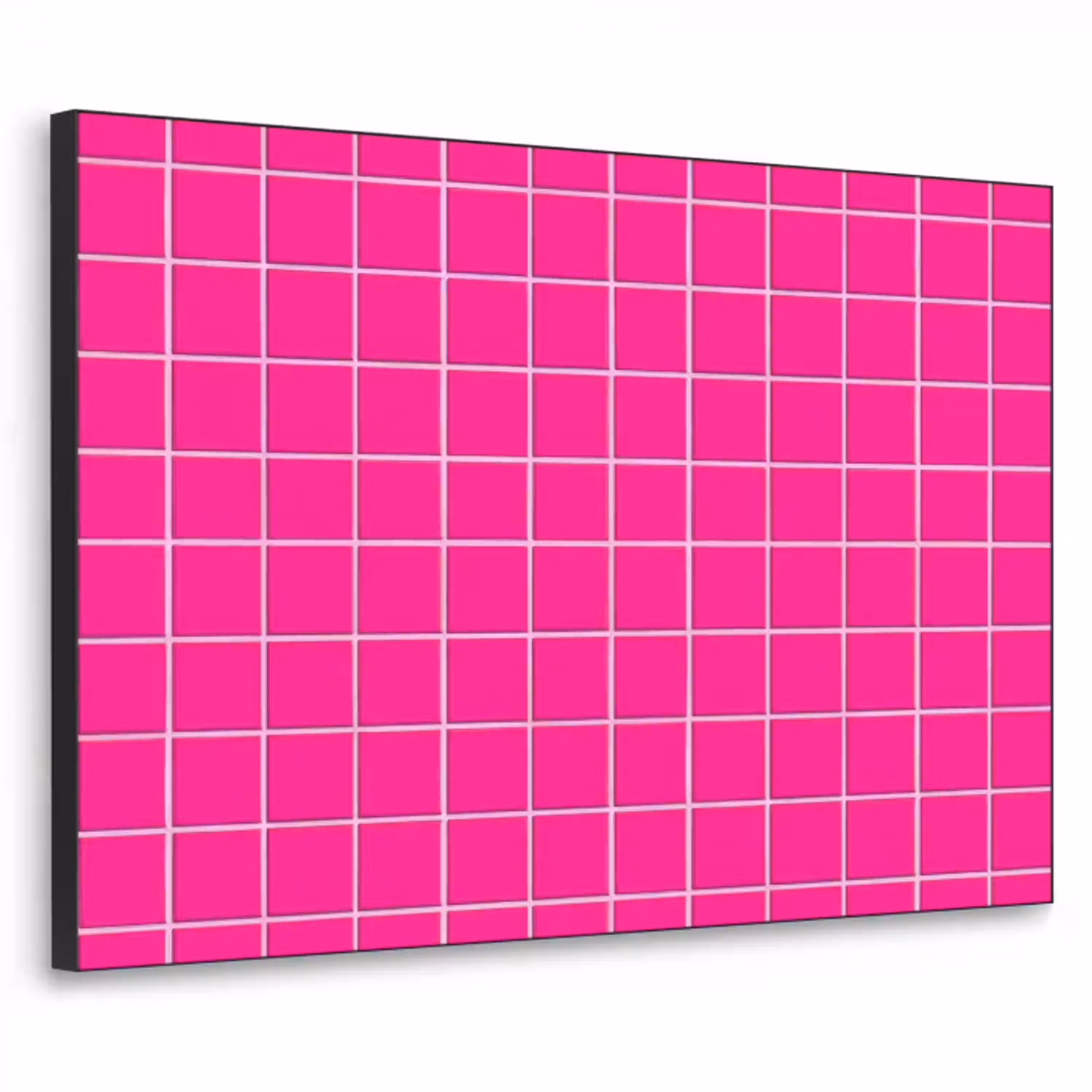 Tegels - Vierkant - Fuchsia Textielframe zwart klein 947 -3d
