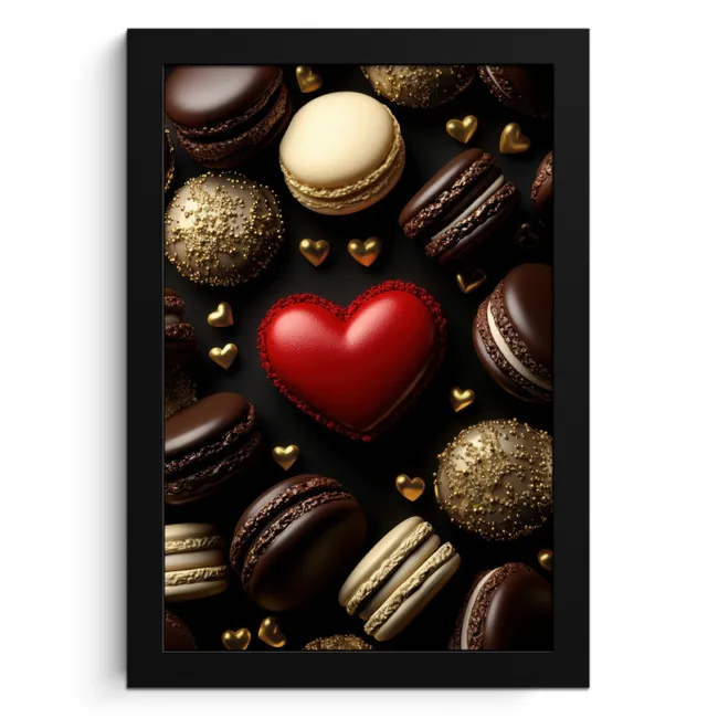 Macarons - Rood - Hart KitchenYeah - Keuken - Fotolijst klein -3d