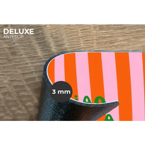 Strepen - Oranje - Verticaal - Ciao bella Placemat vinyl groot -closeup