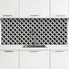 Cirkel - Tegels - Marmer - Zwart - Wit keuken achterwand 2 middel 871 -3d
