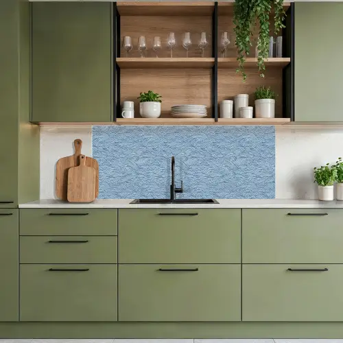 Golven - Ritmisch - Blauw keuken achterwand 2 middel 871 -sfeer3