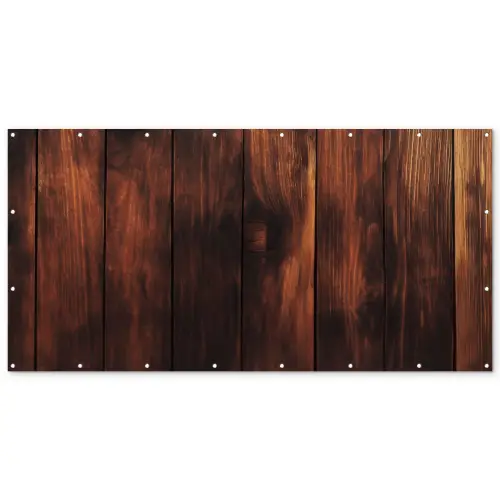 Hout - Planken - Vintage - Donkerbruin Balkonbeschermer Duitsland klein -zz_3d
