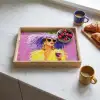 Zonnebril - Vrouw - Jas - Veren Dienblad Rechthoek middel -sfeer2