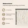 Abstract - Zebra - Beige Balkonbeschermer Duitsland klein 596 -specs_NL