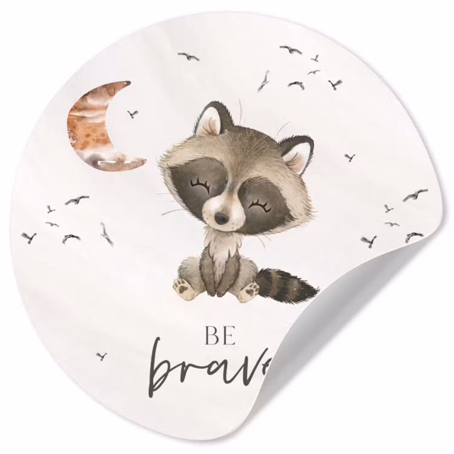 Behangcirkel - Waterverf - Be brave - Quotes - Kinderen - Jongens - Meisjes