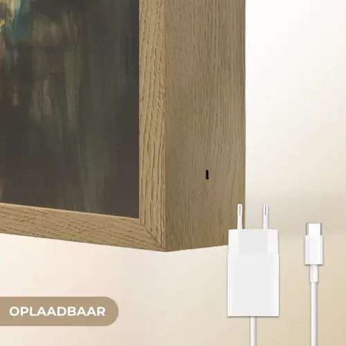 Hert - Geverfd - Gewei - Bruin Light Box met batterij (Wandlamp) middel -USP_websiteoplaadbaarNL