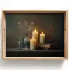 Kaarsen - Stilleven - Rustiek - Boeken Dienblad Rechthoek middel -z3d_shopping