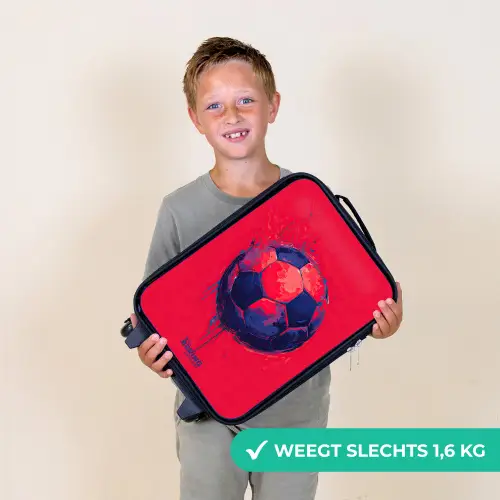 Voetbal - Verf - Blauw - Rood Kinderkoffer - Zwart klein -sfeer4_NL