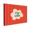 Ciao bella - Tekstwolk - Strepen - Oranje canvas 2cm klein -z3d