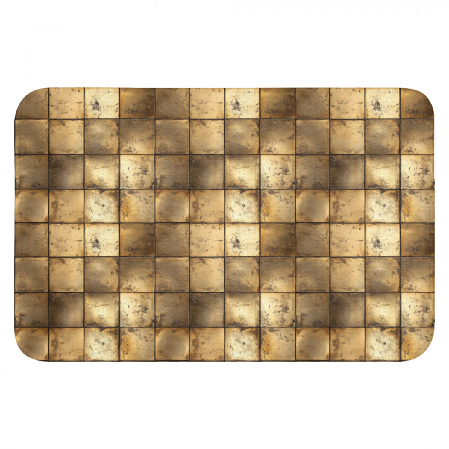Geometrisch - Tegels - Goud WCmat klein 1009 -3d