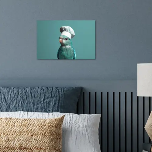 Parkiet - Vogel - Koksmuts - Cute poster papier klein -sfeer2