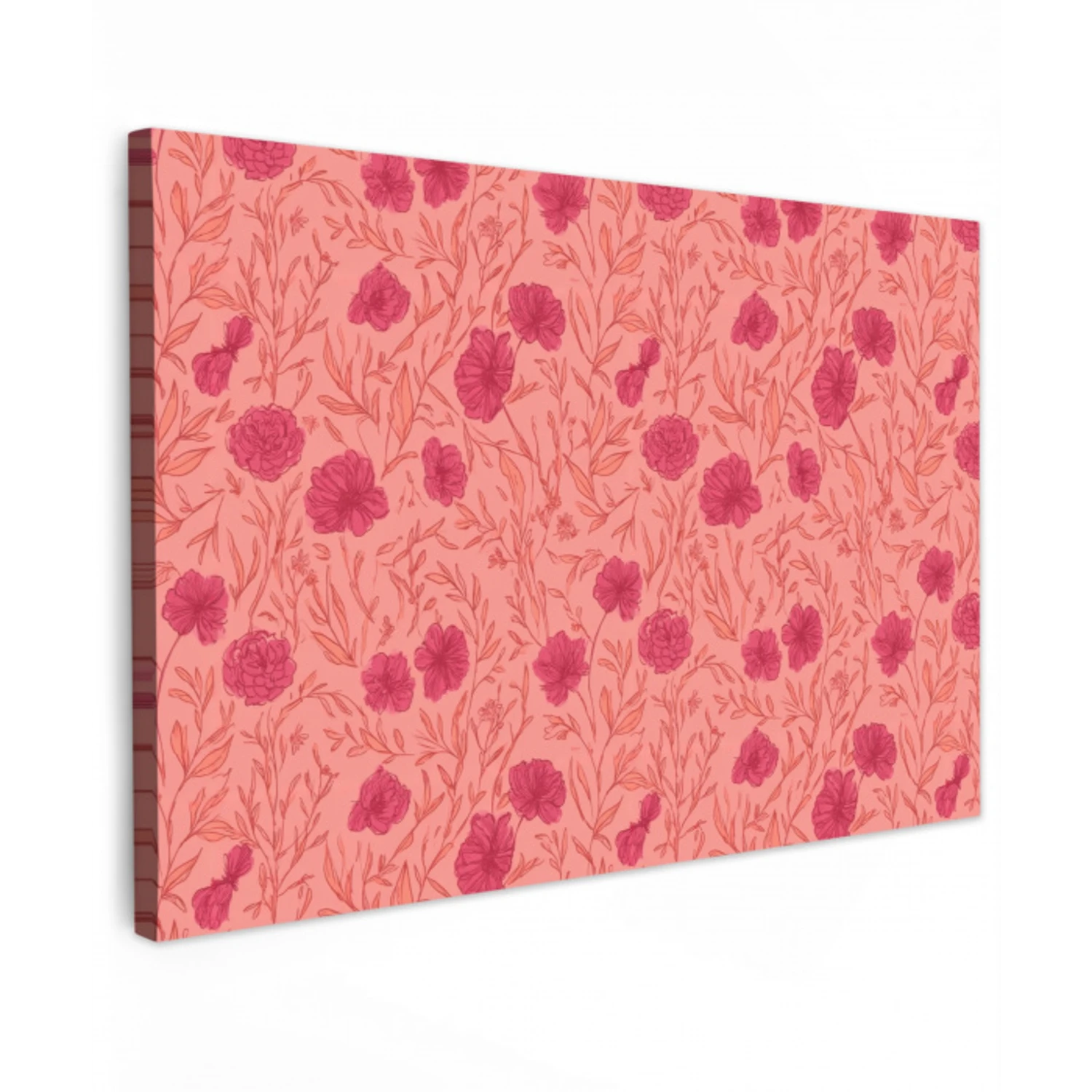 Weidebloemen - Romantisch - Roze canvas 2cm klein 34 -z3d