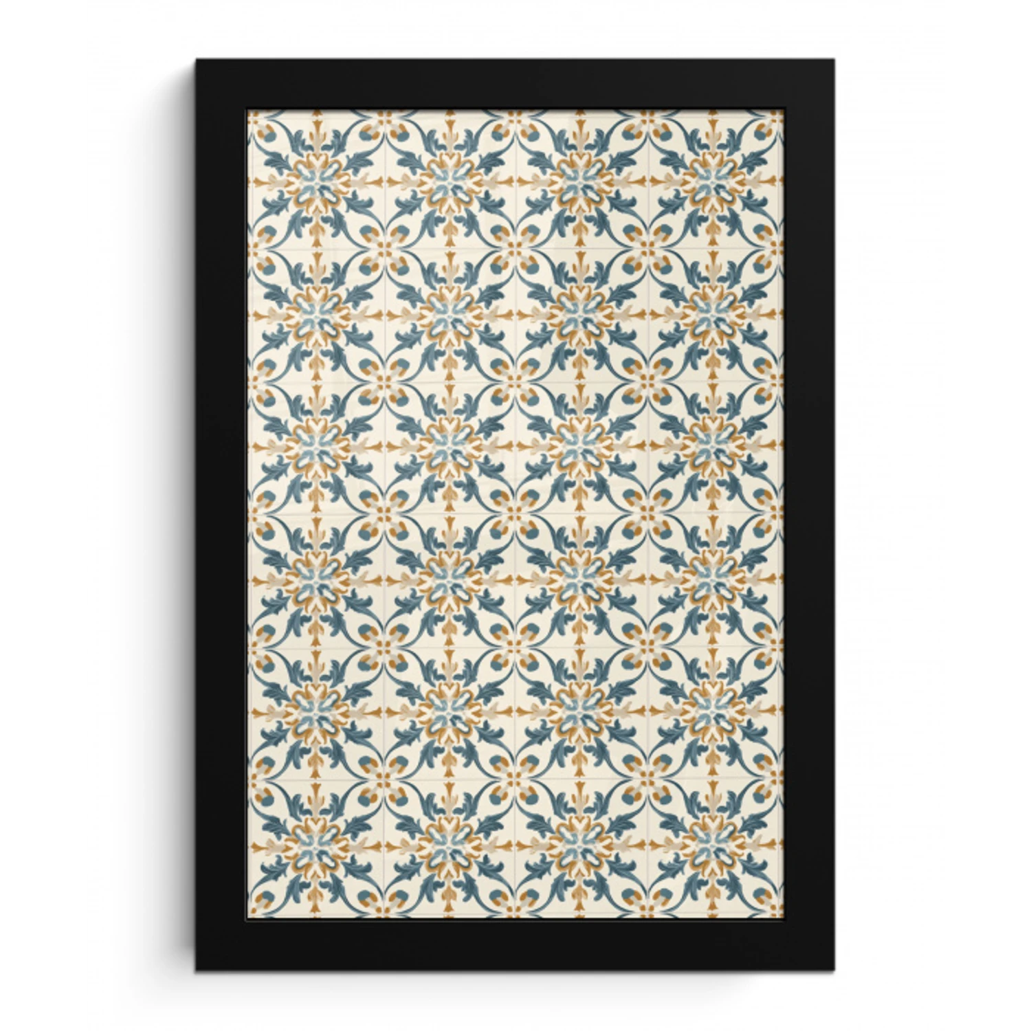 Patroon - Klassiek - Kleurrijk fotolijst zwart zonder passe partout klein 224 -3d