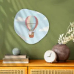 Luchtballon - Beren - Pastel Wandcirkel Organisch Forex 3mm klein -sfeer2
