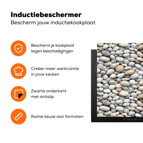 Zomer - Lichte - Kiezels Inductie beschermer vinyl 3mm klein 276 -zzzzzzz-td-ups