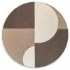 Raster - Halve cirkels - Contrast Wandcirkel kunststof plaat 5mm dik klein -3d
