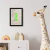 YOLO - Groen - Neon - Slangenprnt fotolijst zwart zonder passe partout klein -usfeer4_kinderkamer