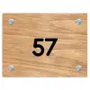 Licht hout - Traditioneel Naambord Rechthoek middel -3d