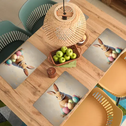 Paashaas - Pastel - Eieren Placemat vinyl groot -zzsfeer5_Kitchenyeah-website