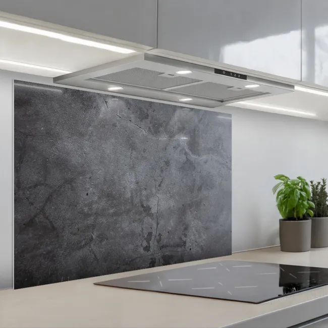 Kitchen Splashback - Shadow Play on Concrete