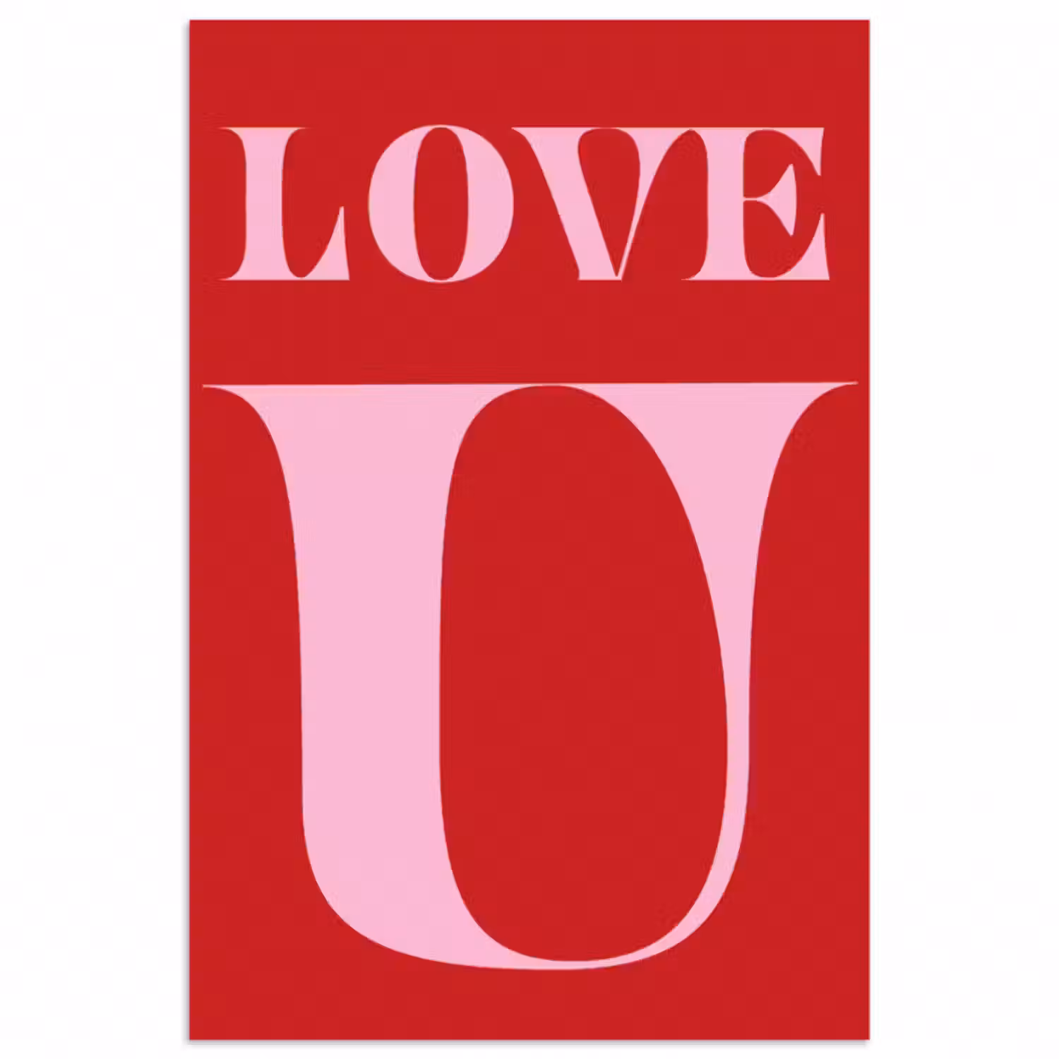 Poster - Rot - Liebe - Valentinstag - Rosa