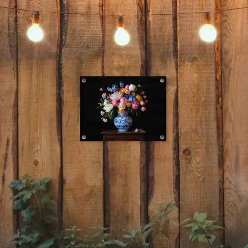 Rozen - Bloemen - Vaas - Boeket tuinposter los doek klein -sfeer1