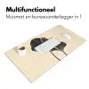 Bladeren - Minimalistisch - Zwart Muismat XXL klein -sfeer4