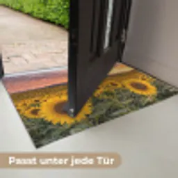 Zonnebloemen - Heuvellandschap - Geel Deurmat klein -USP_DE