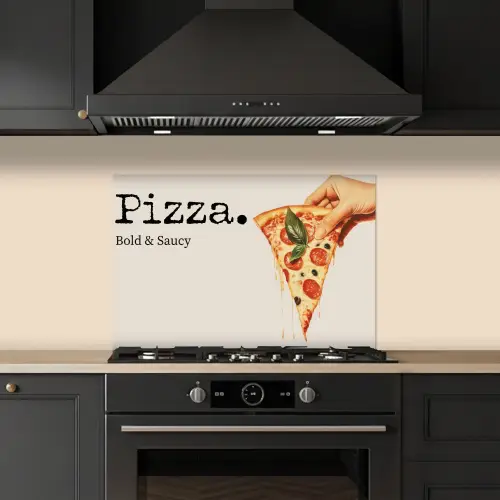 Pizza - Kaas - Pepperoni keuken achterwand spatscherm klein -sfeer1