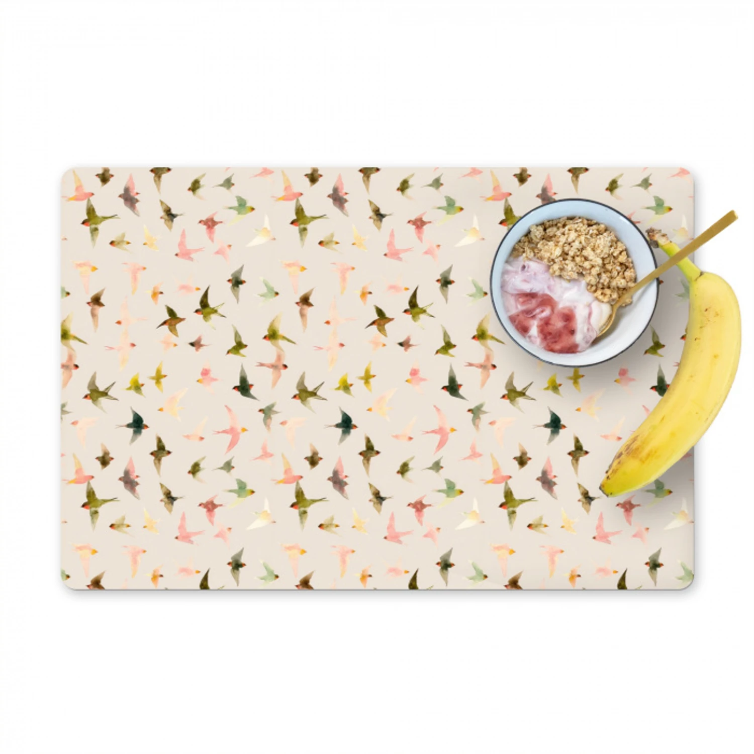 Vogels - Vliegen - Kleurrijk Placemat vinyl groot 368 -zzzproduct_Kitchenyeah-website