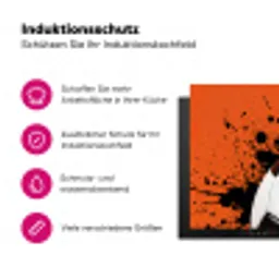 Voetbal - Verf - Sport - Oranje Inductie beschermer vinyl 3mm klein -zzzzzzz-lf-ups