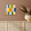 Stroken - Blauw - Patroon - Abstract aluminium wit klein -sfeer4