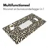 Abstract - Lijnen - Zwart Muismat XXL klein 681 -sfeer4