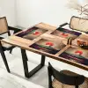 Bergtop - Sneeuw - Zon Placemat vinyl groot -zzsfeer4_Kitchenyeah-website
