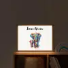 Olifanten - Dieren - Verf - Kleurrijk Light Box met batterij (Wandlamp kind) middel -sfeer1_kind