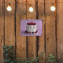 Taart - Kersen - Juwelen - Rood tuinposter los doek klein -sfeer1