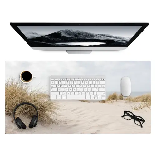 Wolken - Duinlandschap - Zand Muismat XXL klein -3d