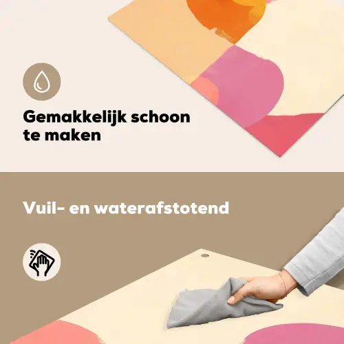 Vormen - Abstract - Kleurrijk Inductie beschemer met haakjes klein -ky-schoon-nl