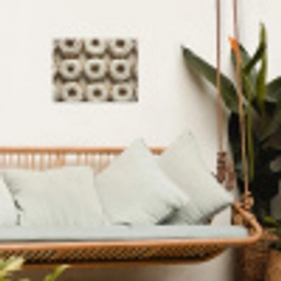 Donuts - Chocolade - Wit - Beige tuinposter los doek klein -sfeer7