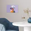 Papegaai - Koksmuts - Paars - Cute poster papier klein -sfeer3