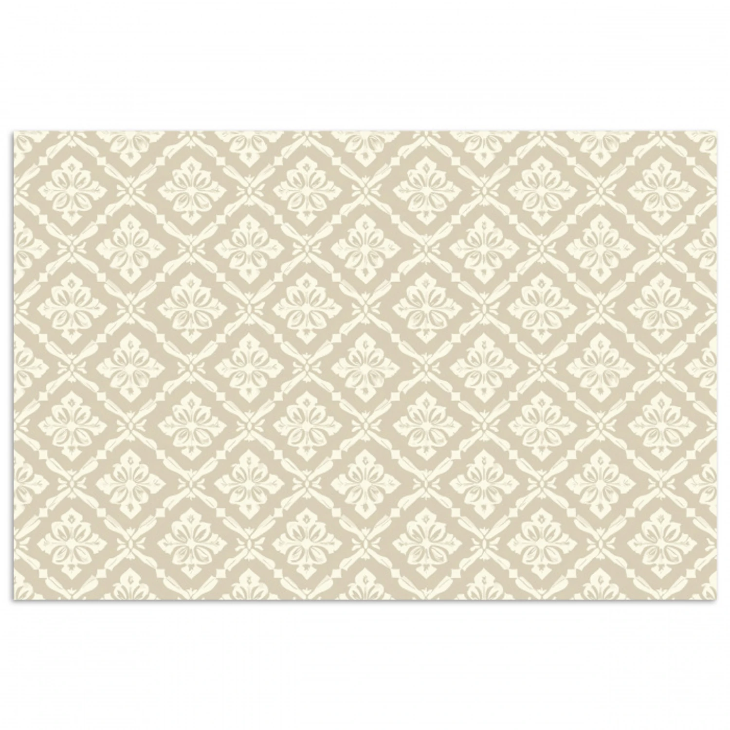 Floraal - Ornament - Beige poster papier klein 62 -3d